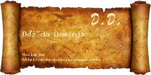 Dóda Dominik névjegykártya